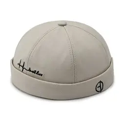 Gorra Docker de algodón con letras urbanas unisex, color liso