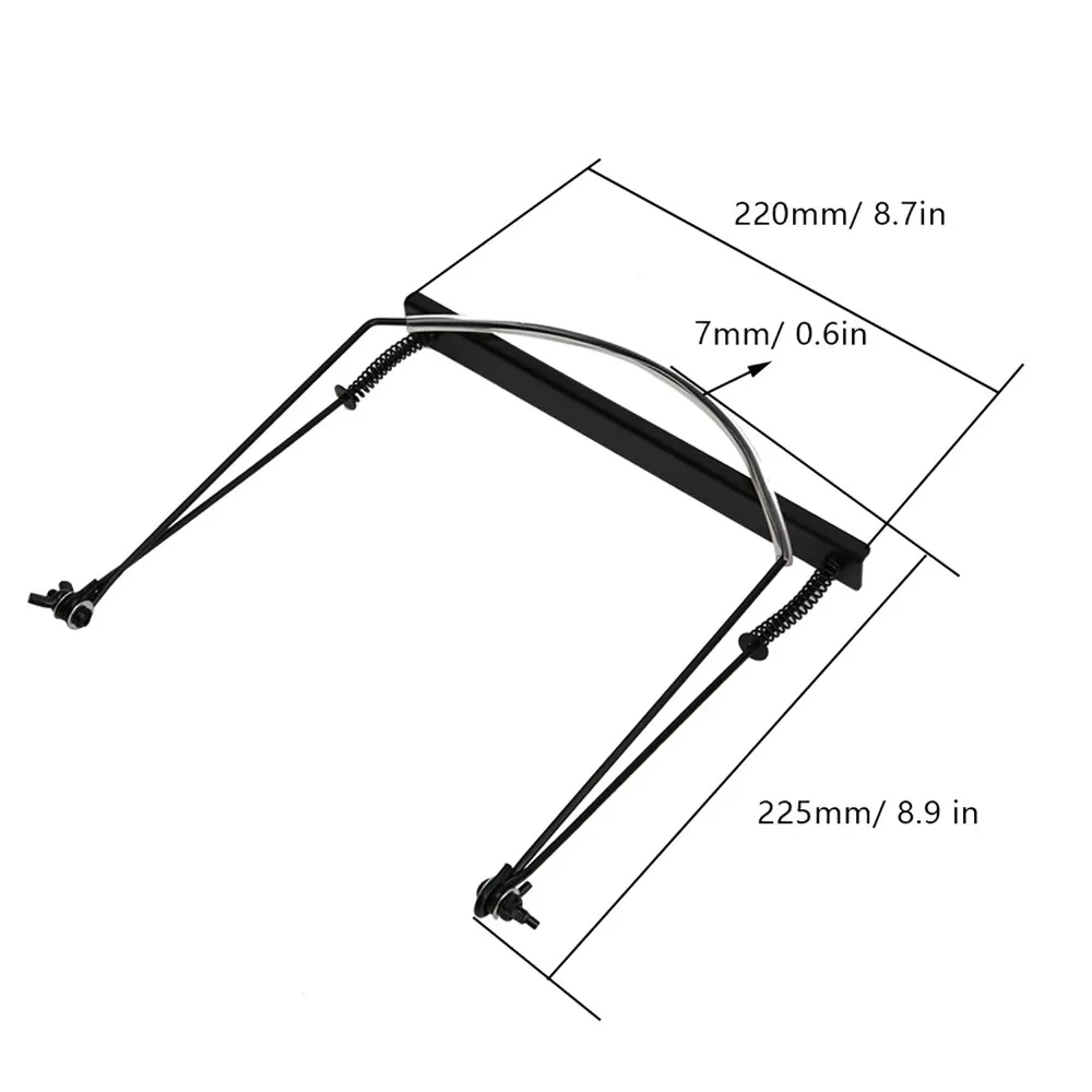 Soporte para armónica ajustable metálico negro para tocar - imagen 4