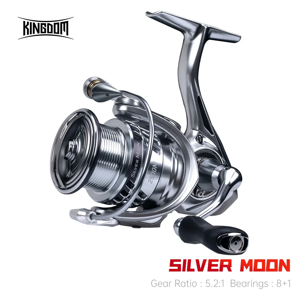 Carrete spinning Kingdom Silver Moon – Arrastre de carbono