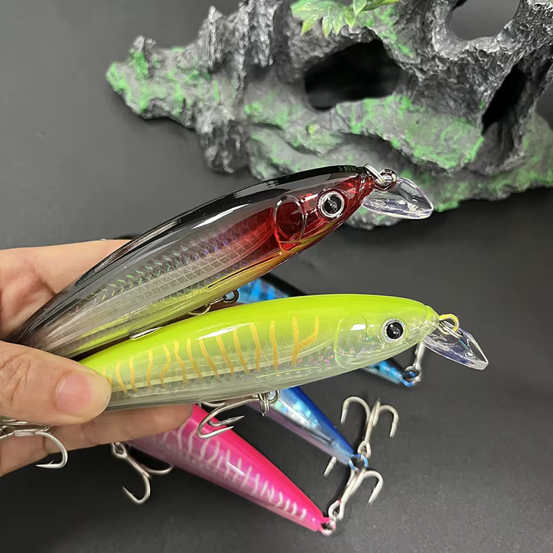 Señuelos Flotantes Wobblers UV Agua Salada Largo Alcance Jerkbait - imagen 2