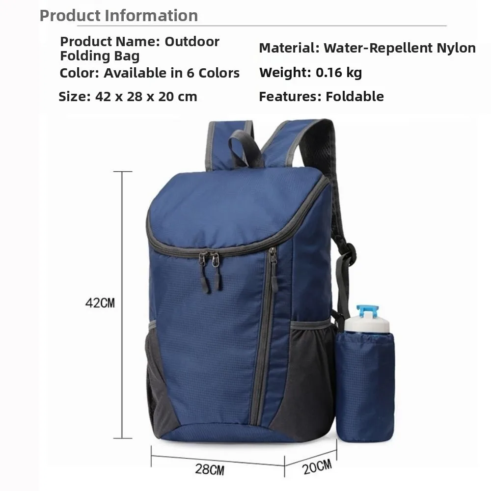 Mochila plegable ultraligera para viajes, fitness y montañismo - imagen 2