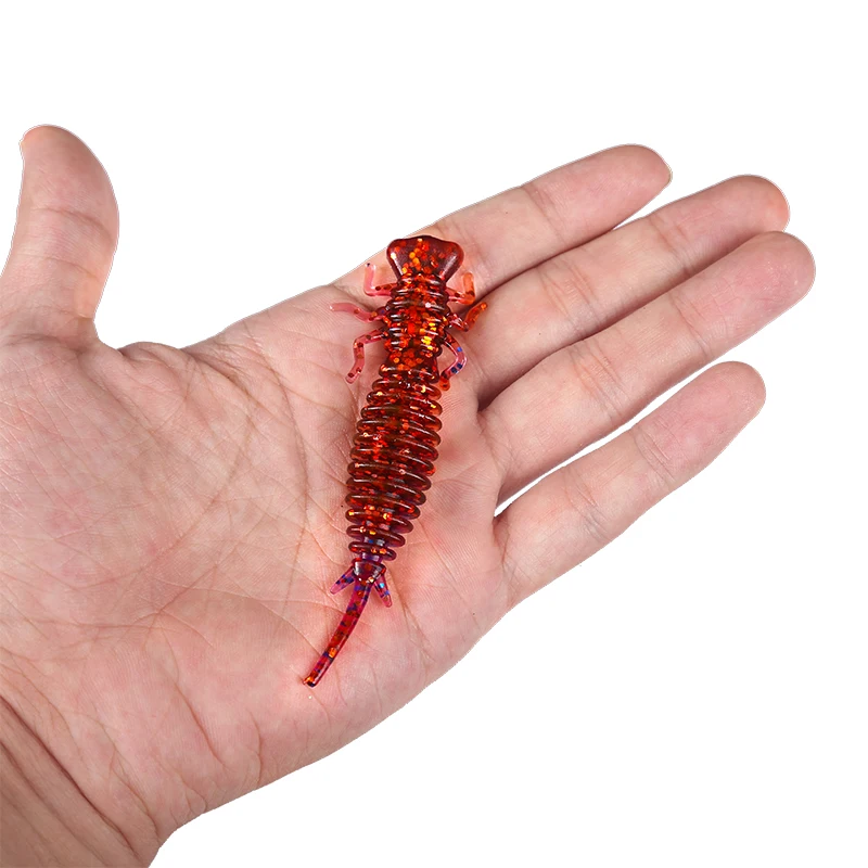 Swimbait de silicona Woodlouse – Señuelo flotante para lubina y tr - imagen 5