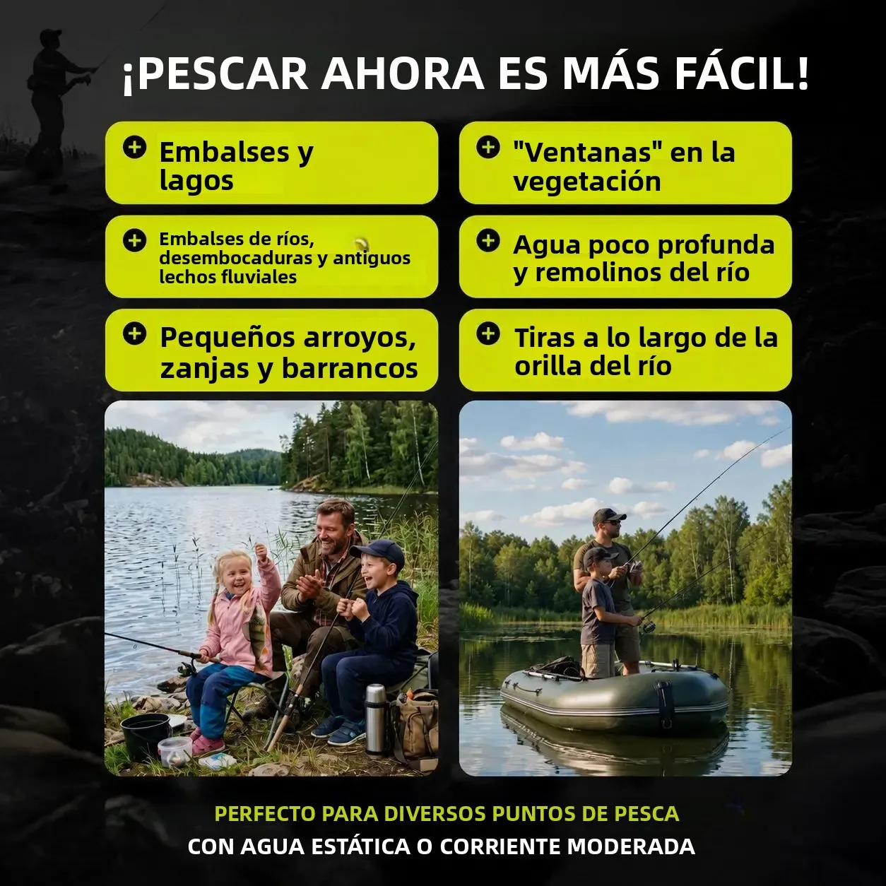 Erchang Señuelos Giratorios con caja de pesca para trucha - imagen 3
