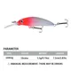 Wobbler Minnow rayas coloridas 7,2 cm para lubina y perca - imagen 2