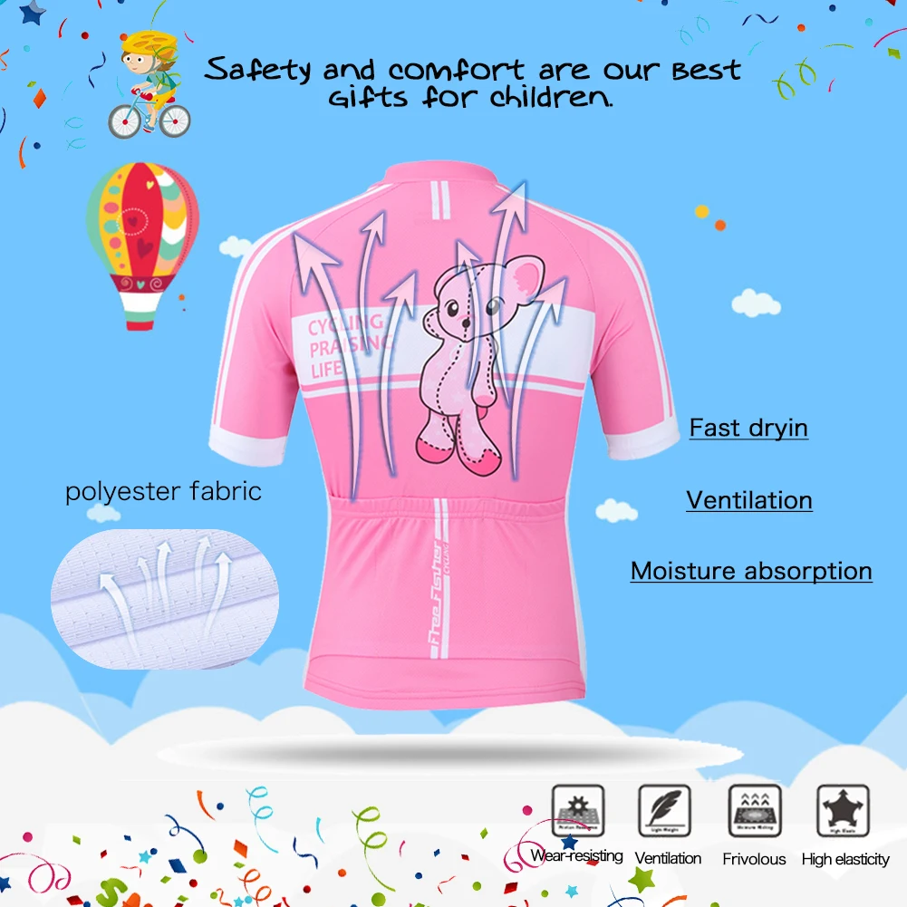 Conjunto de ciclismo infantil de secado rápido para bici de verano
