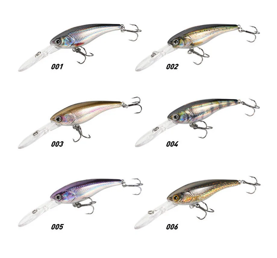 Señuelo Jerkbait Wobbler JOHNCOO 5.5cm vista lateral