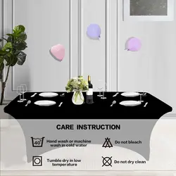 Mantel elástico Licra rectangular plegable – Protector de mesa para bodas