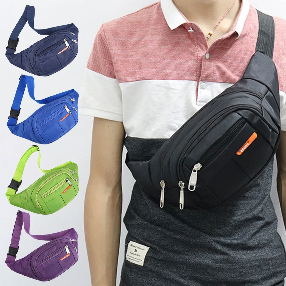 Riñonera impermeable multicolor de nailon unisex - imagen 2