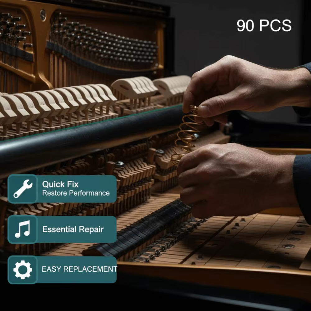 Resorte helicoidal dorado para reparación de piano – Alta elasticidad