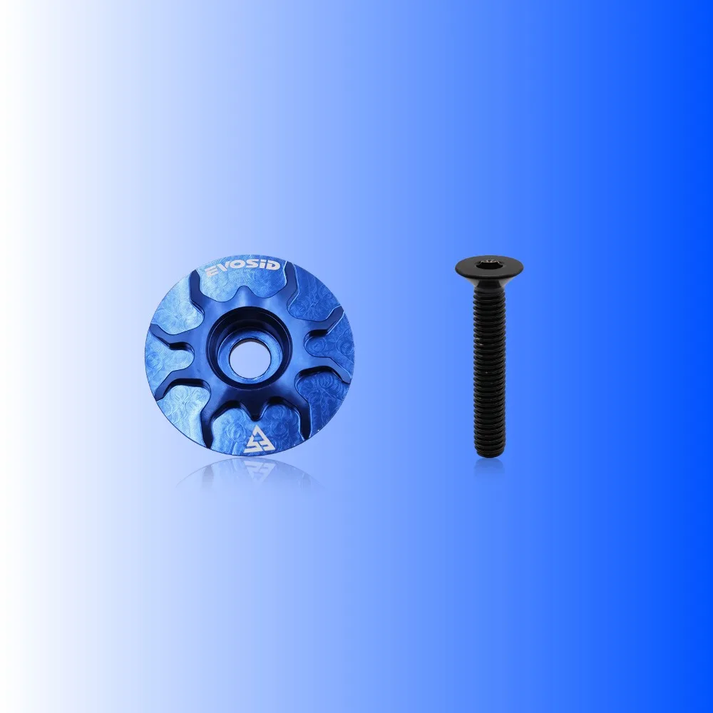 Tapón de dirección MTB de aluminio con tornillo CNC multicolor