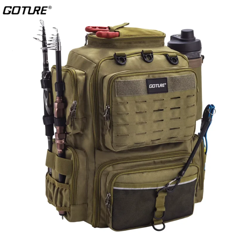 Mochila de pesca impermeable de tela Oxford resistente al agua - imagen 4