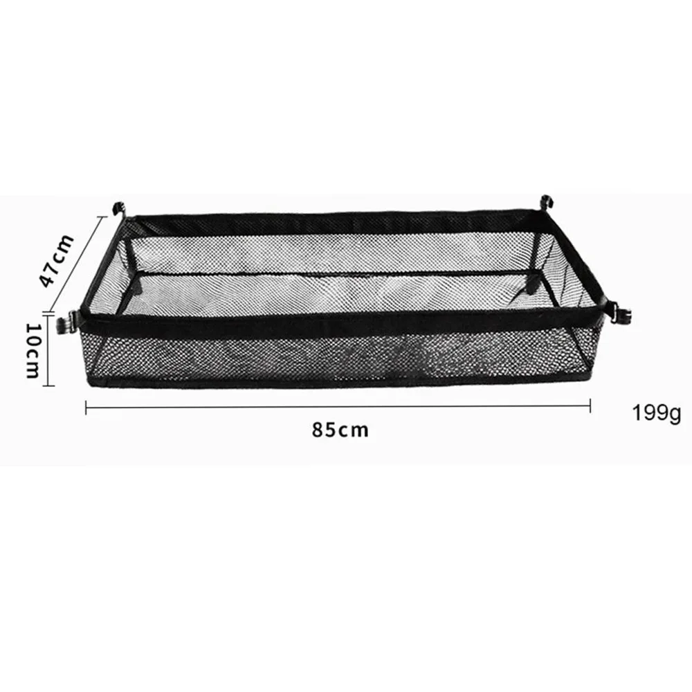 Bolsa de almacenamiento para coche negra con bolsillo malla plegable - imagen 5