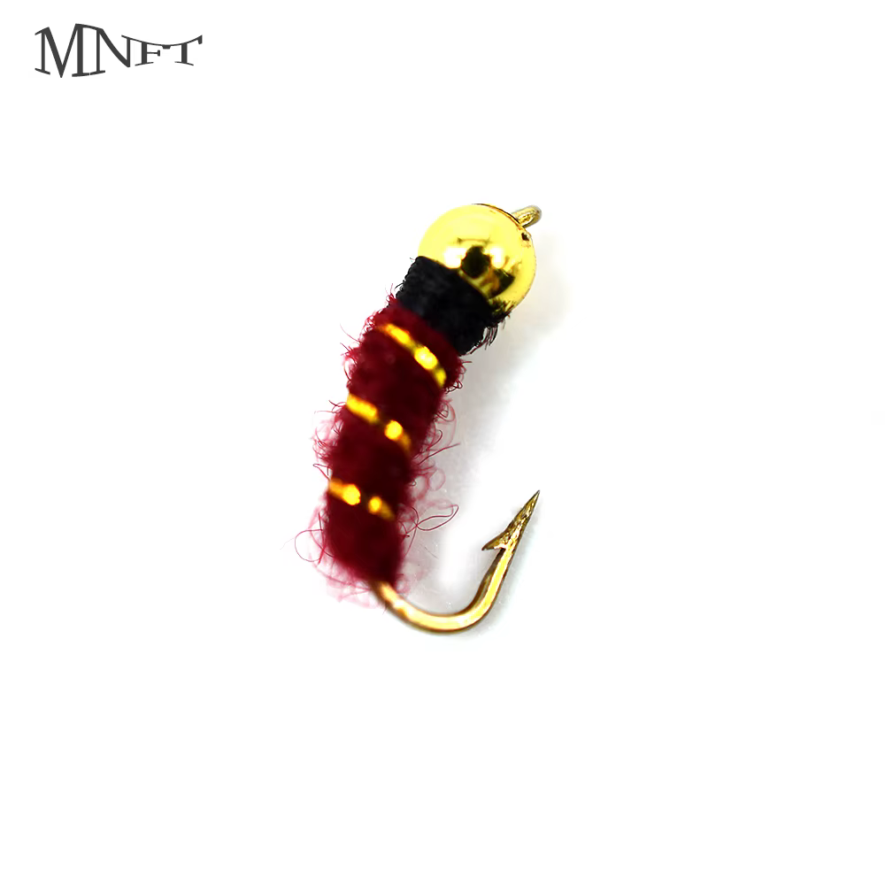 Cabeza de cuenta Ninfa MNFT 14 – Latón dorado para trucha - imagen 5