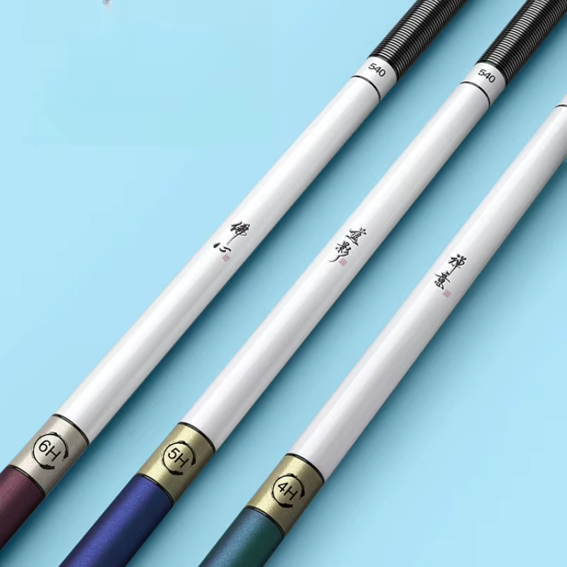 Caña de pescar ultraligera de fibra de carbono 6H 8H