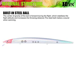 Greenspider Tide Jerkbait flotante 210mm para lubina y lucio