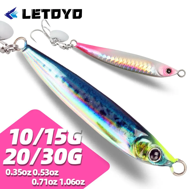 Señuelo LETOYO metal con cola giratoria y anzuelo para lance largo - imagen 4