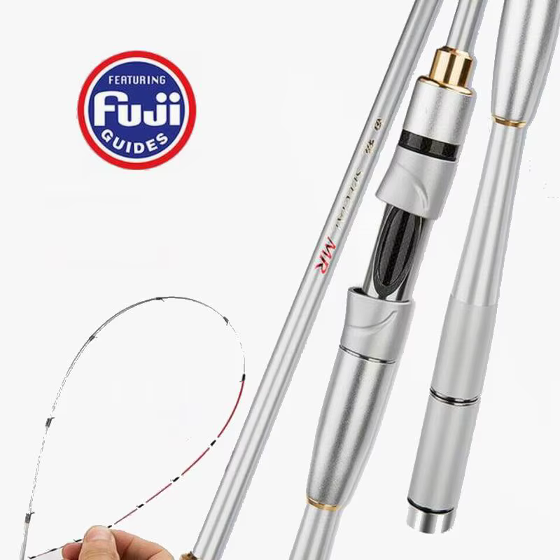 ZZ28 Vara de pesca para bote e hielo con anillas Fuji y fibra vítrea