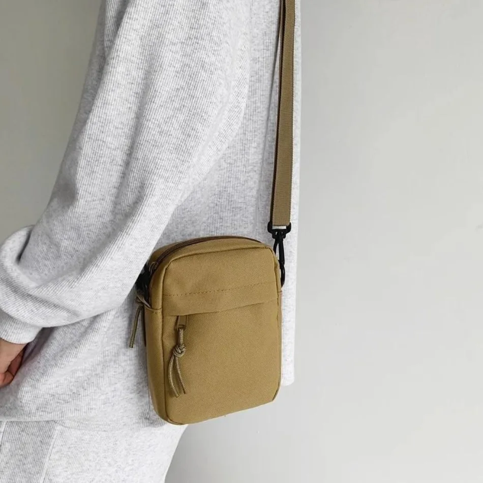 Bolso bandolera hombre de lona con cierre para llevar al hombro - imagen 5