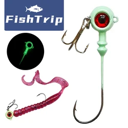 FishTrip Jig Head Vástago Largo – Plantilla Luminosa Lubina/Trucha