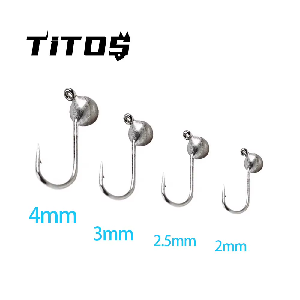 Anzuelo Hayabusa para pesca en hielo con bola tungsteno y señuelo suave - imagen 3