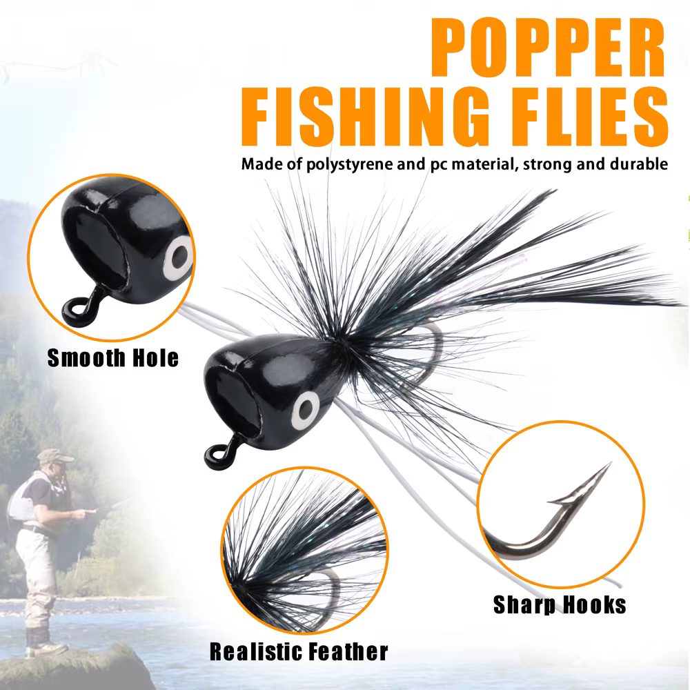 Poppers Topwater de espuma para lubina, trucha y salmón - imagen 4