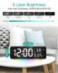 Reloj despertador LED enchufable con luz ambiental y temp/fecha - imagen 5
