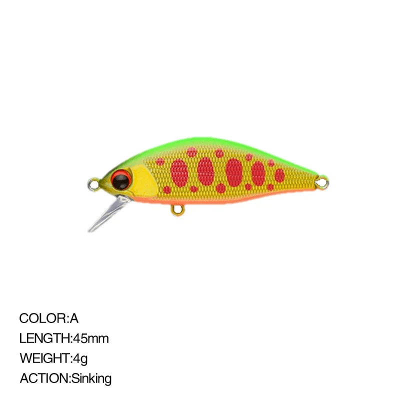 Señuelos duros hundimiento Pesca Issen para trucha, lucio y perca - imagen 2