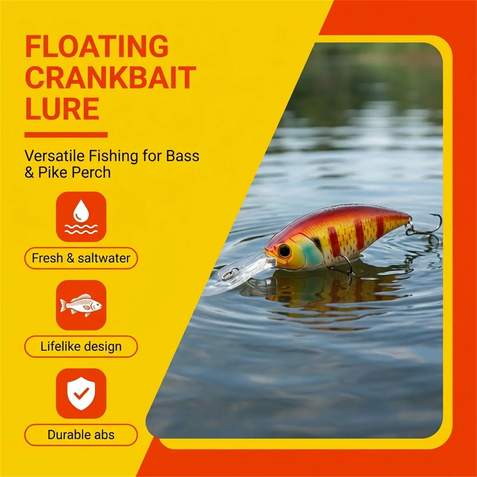 Crankbait DKSHETOY en acción de pesca