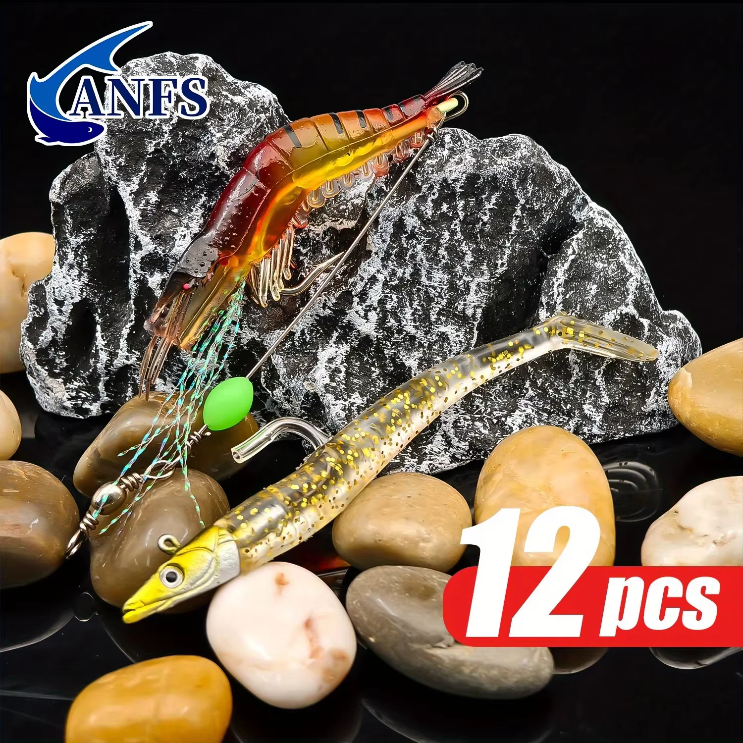 ANFS Señuelos de Pesca Biónicos Camarón Cebo Blando - imagen 4
