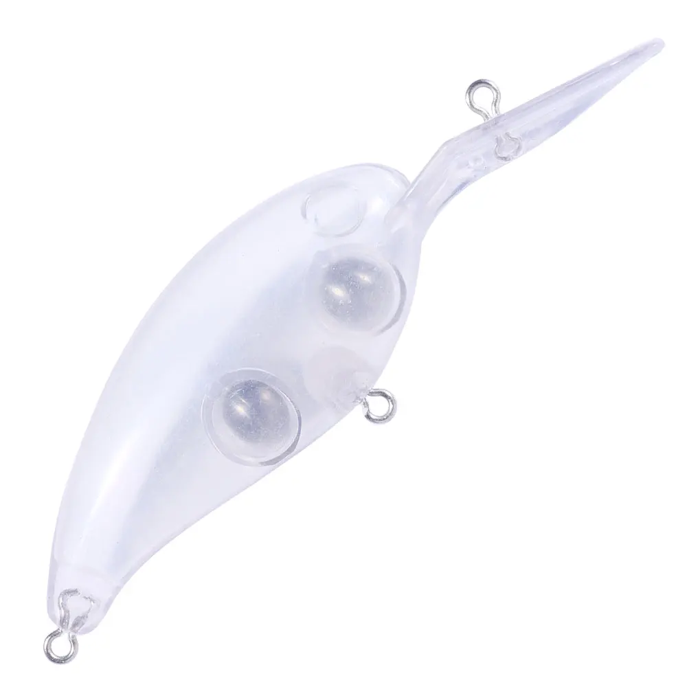 Crankbait transparente con sonajero flotante para bricolaje a mano - imagen 2