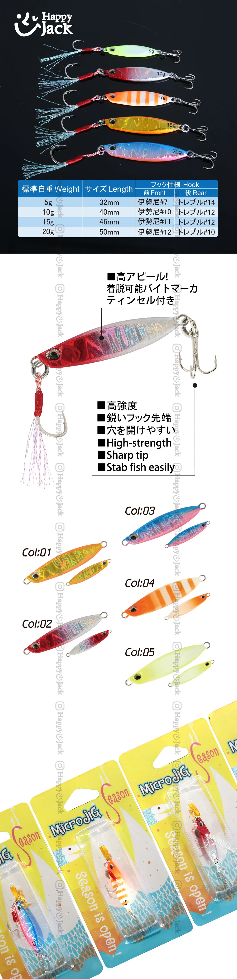 HAPPYJACK señuelo de pesca metálico tipo cuchara spinner