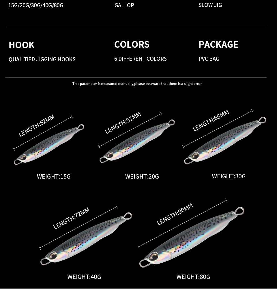 Jig diseñado para pesca en barco