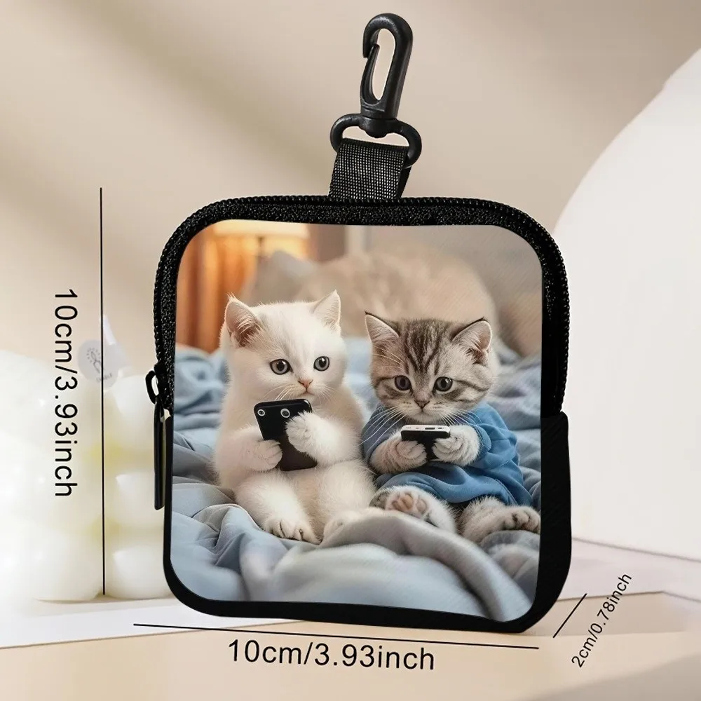 Monedero con diseño de gato mini y moderno
