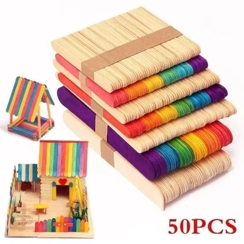 Palitos de madera naturales para manualidades y decoración infantil - imagen 2