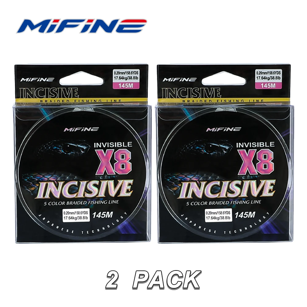 MIFINE Línea PE trenzada Incisive invisible – varios colores carpa