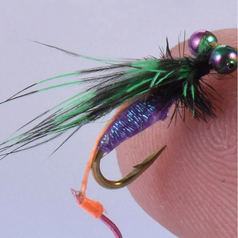 Rattlesnake Line Set doble anzuelo con hoja giratoria para moscas - imagen 4