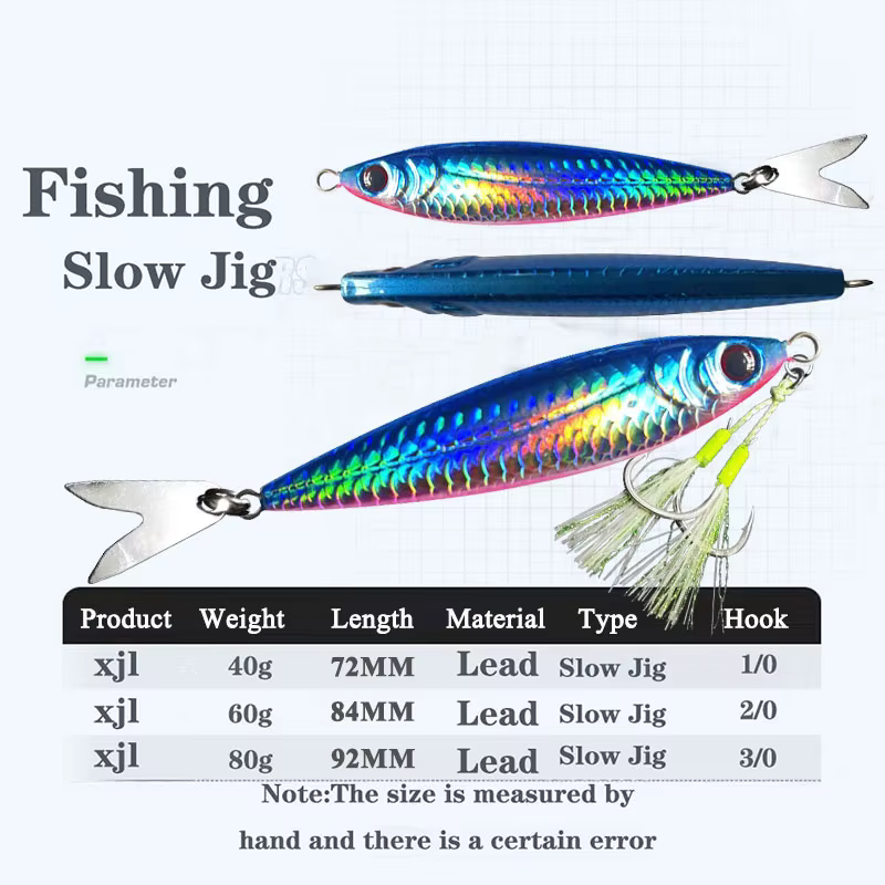 Señuelo Jig Lento UV Metálico para Pesca en Mar - imagen 2