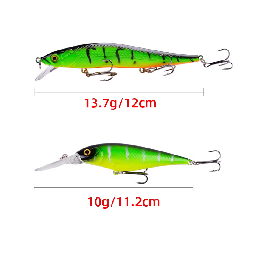 Crankbait Minnow oscilante con ojos 3D para lucio, perca y carpa - imagen 3