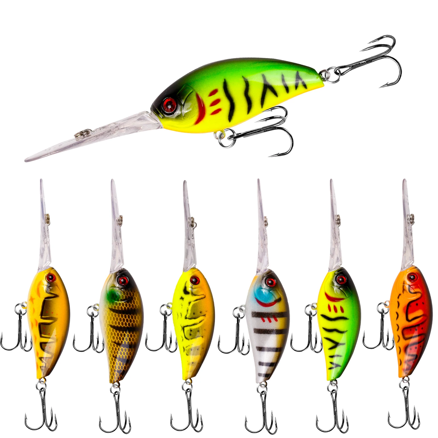Señuelo de pesca flotante tipo Crank Prunanm vista lateral