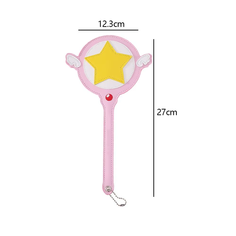 Funda para cartas anime de cuero PU con varita mágica y alas - imagen 5