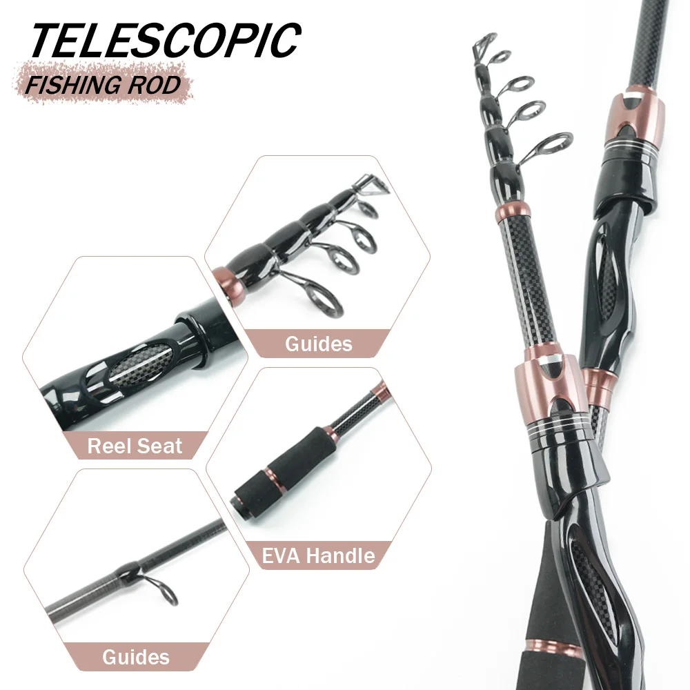 Kit de Pesca Telescópico BRAVMACK con carrete MT3000 y funda - imagen 2