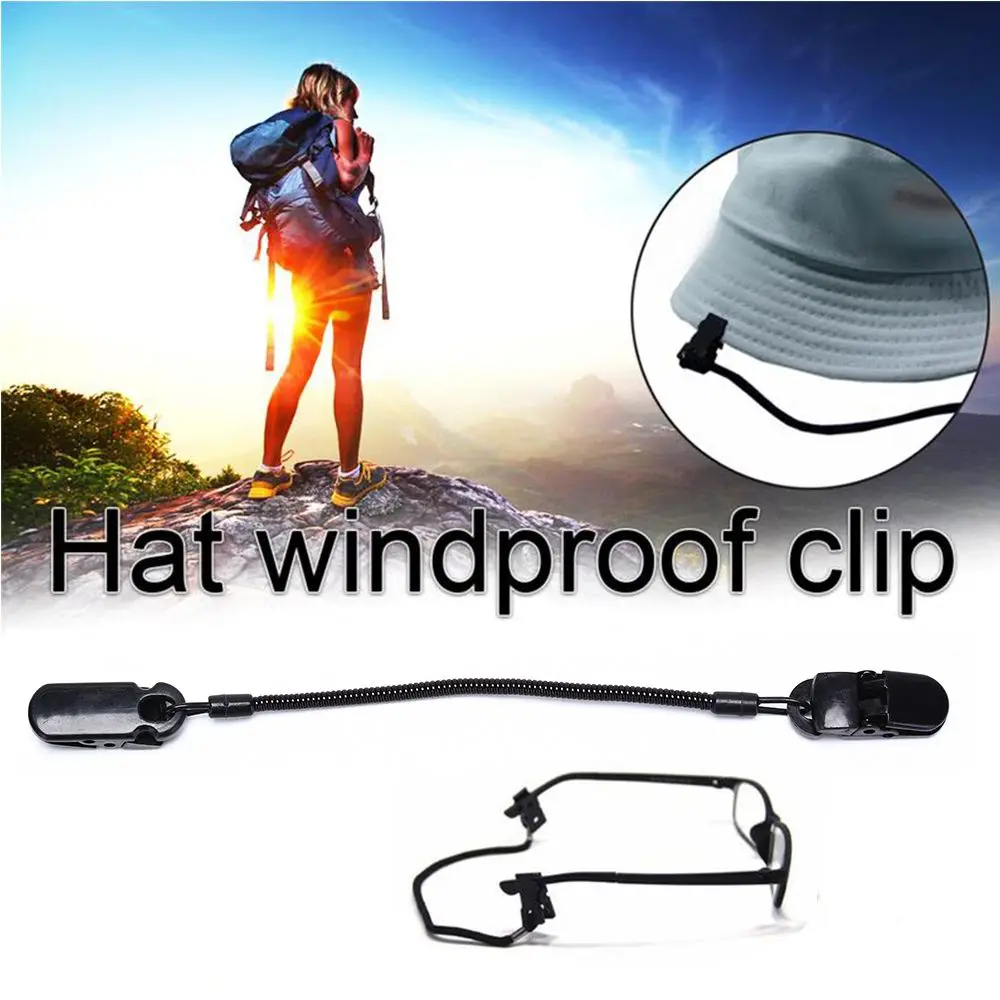 Clip de viento para sombrero en uso