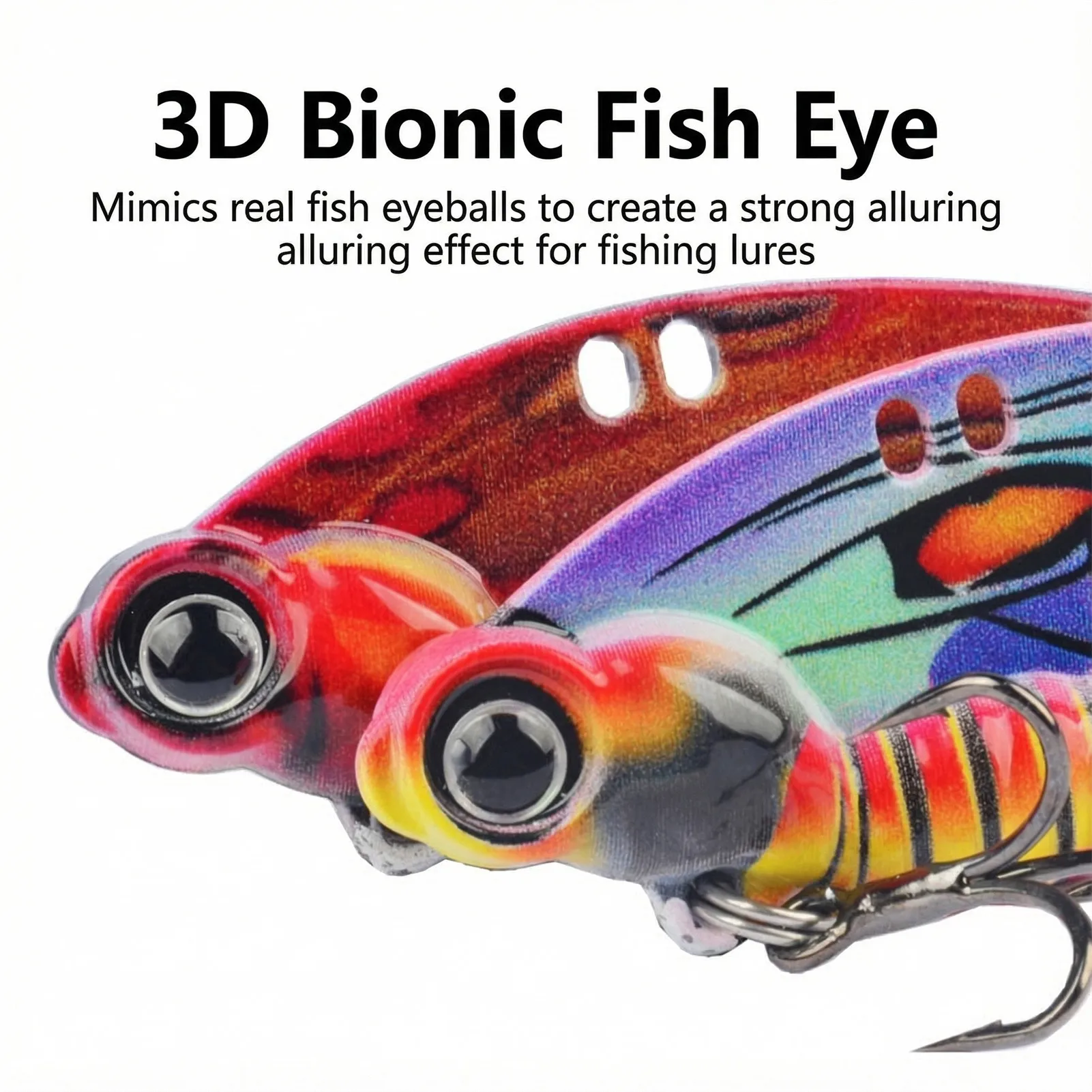 Señuelo con ojos 3D y acabado detallado