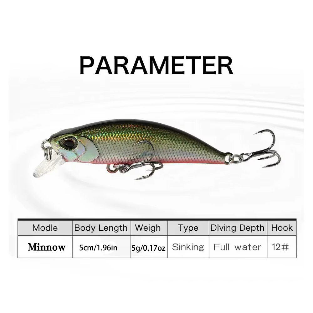Jerkbait Bass profesional – Swimbait y wobblers de pececillo hundibles - imagen 4