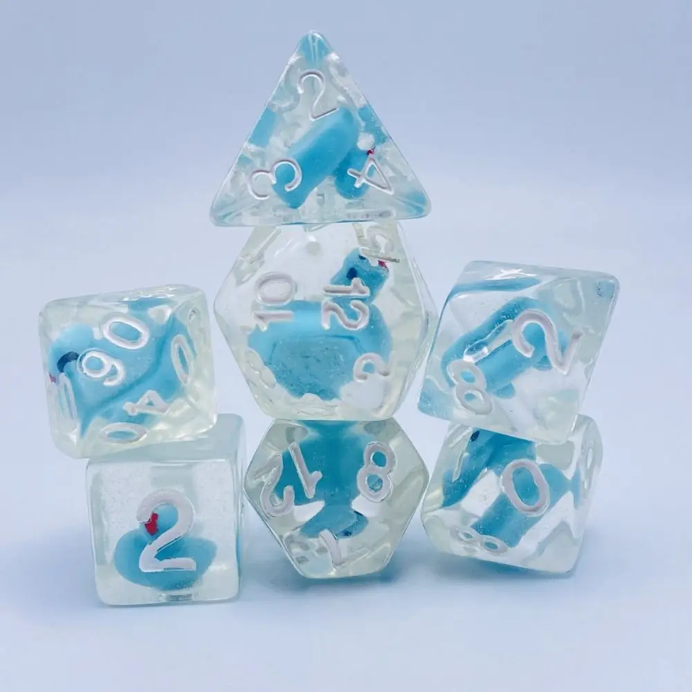 Dados DND con temática de patos