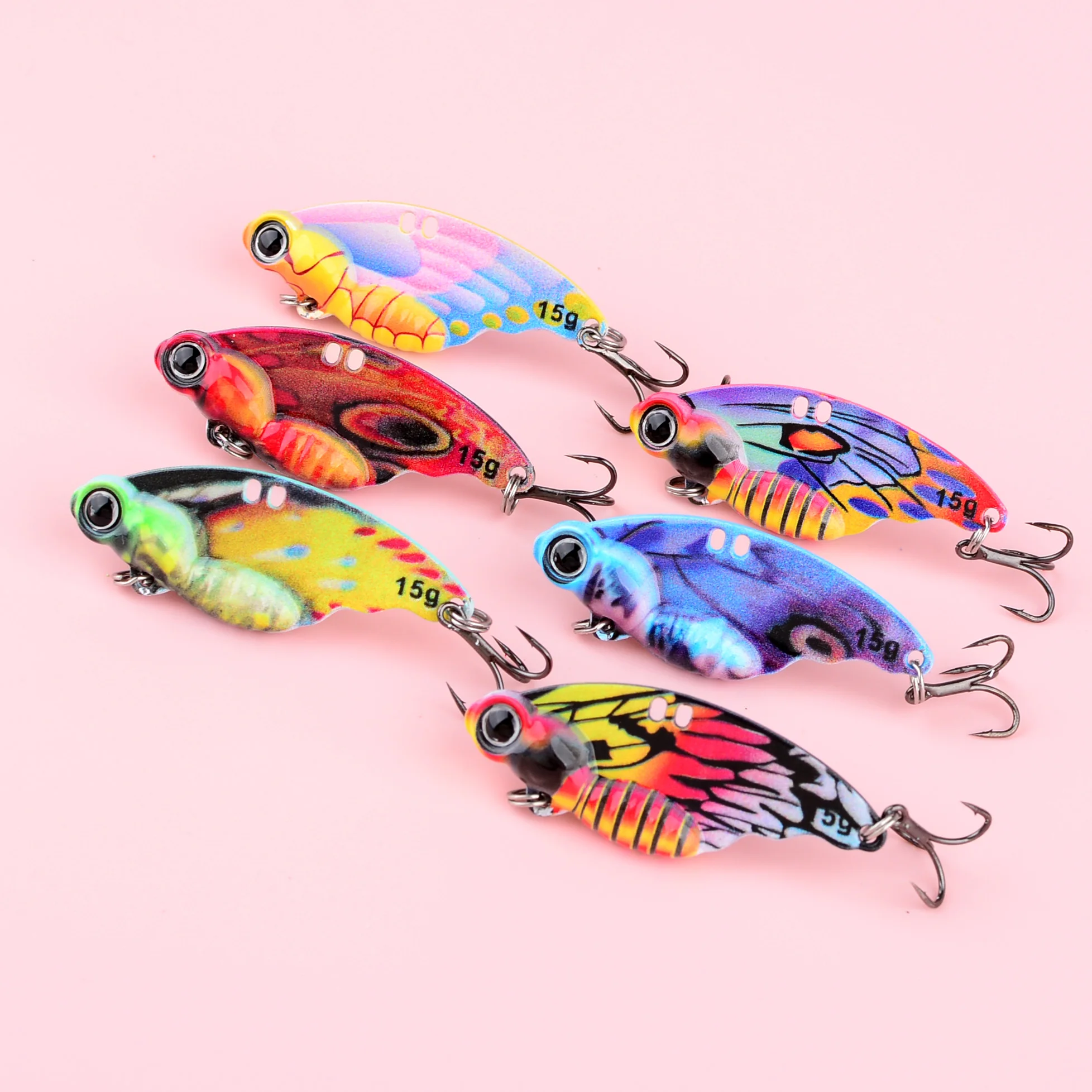 Señuelo VIB de metal con vibración tipo mariposa para lubina - imagen 5