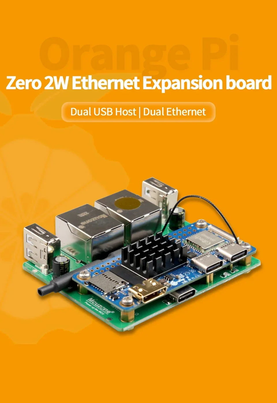 Placa de expansión Ethernet para Orange Pi Zero 2W