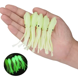 Señuelo Suave de Calamar Luminoso Silicona – Ideal para Pesca en Mar