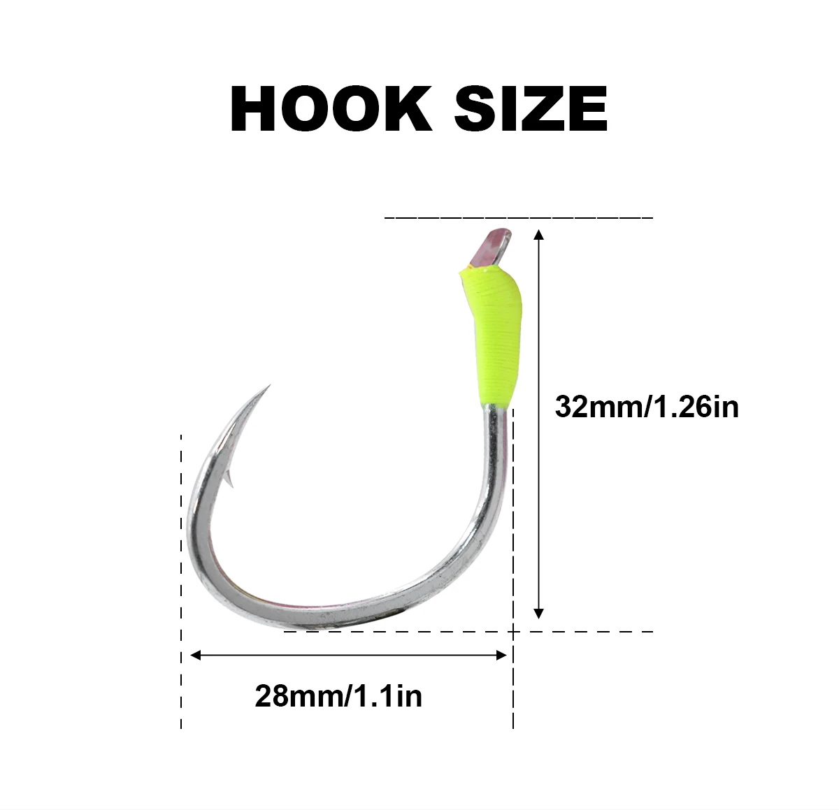 Detalle del anzuelo doble y montaje del jig head