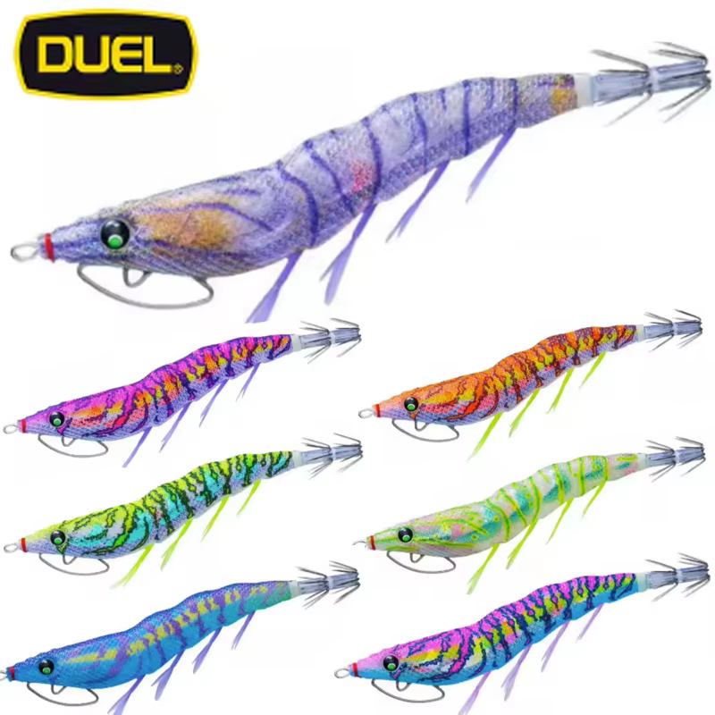 Señuelo Calamar DUEL UV – Cuerpo duro tipo camarón 3,5 pulgadas